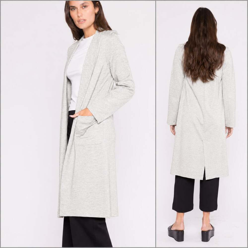 Ripley Rader Ponte Knit Smoker Jacket Heather Gray size 2 (Small)